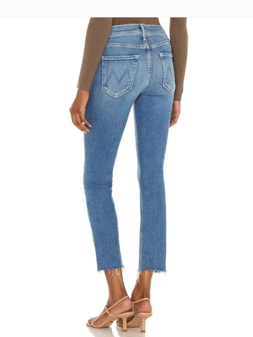 MOTHER The Mid Rise Dazzler Ankle Fray Jeans Size 25 - Picture 2 of 8